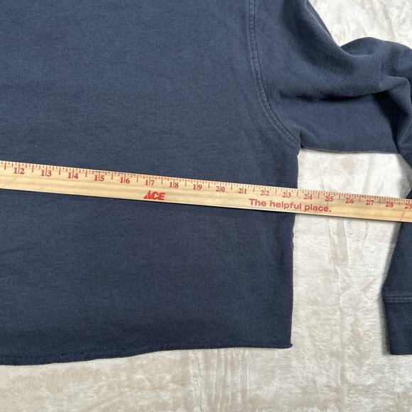 YMC Hang Loose London Print Cropped Sweatshirt Navy Blue Women’s Size Large - Picture 5 of 6